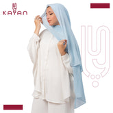 Chiffon Plain Scarf - Powder Blue
